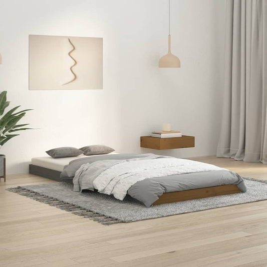 Sängynrunko hunajanruskea 90x200 cm täysi mänty - Sisustajankoti.fi