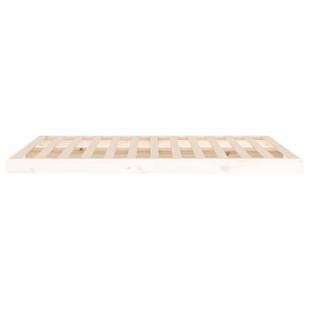 Sängynrunko valkoinen 135x190 cm täysi mänty 4FT6 Double - Sisustajankoti.fi