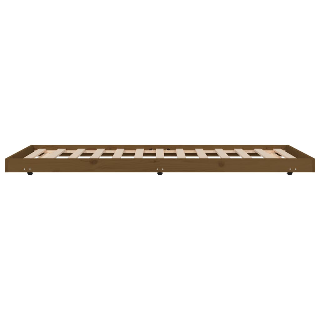 Sängynrunko hunajanruskea 100x200 cm täysi mänty - Sisustajankoti.fi