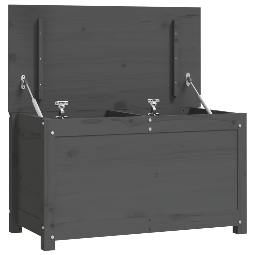 Säilytyslaatikko harmaa 80x40x45,5 cm täysi mänty - Sisustajankoti.fi