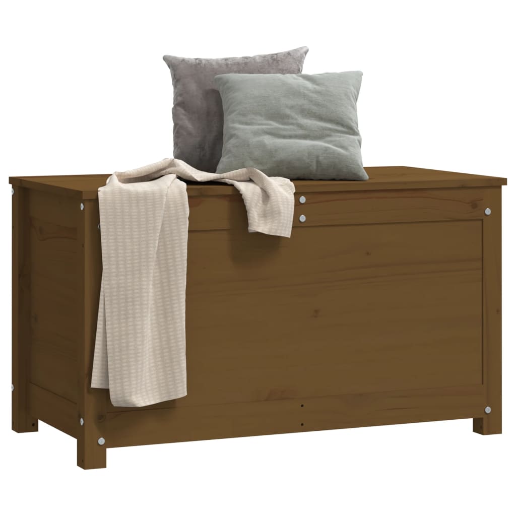 Säilytyslaatikko hunajanruskea 80x40x45,5 cm täysi mänty - Sisustajankoti.fi