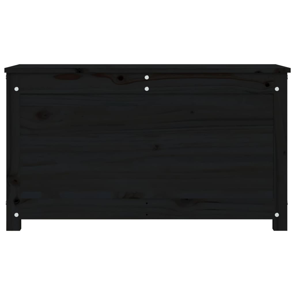 Säilytyslaatikko musta 80x40x45,5 cm täysi mänty - Sisustajankoti.fi