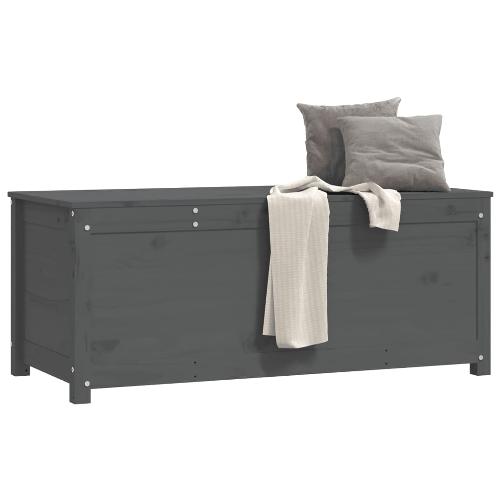 Säilytyslaatikko harmaa 110x50x45,5 cm täysi mänty - Sisustajankoti.fi