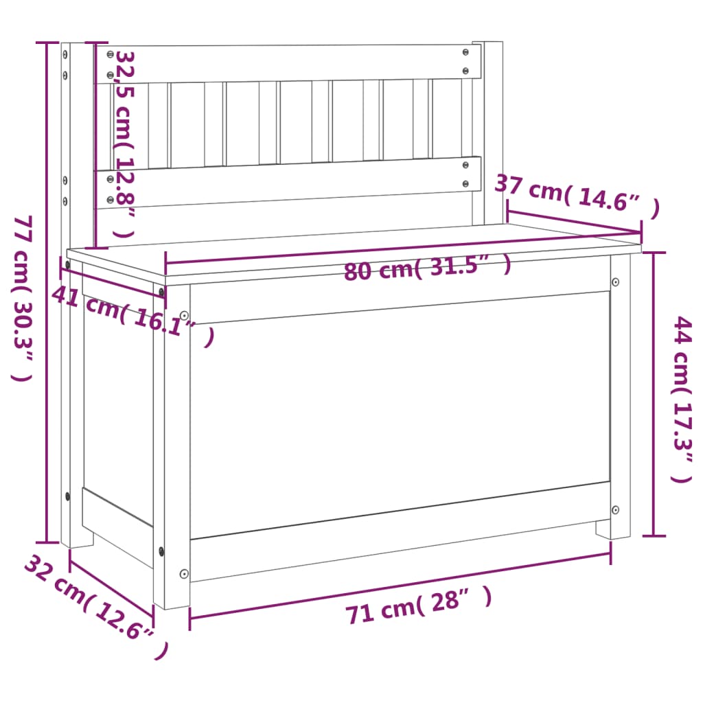 Penkki hunajanruskea 80x41x77 cm täysi mänty - Sisustajankoti.fi