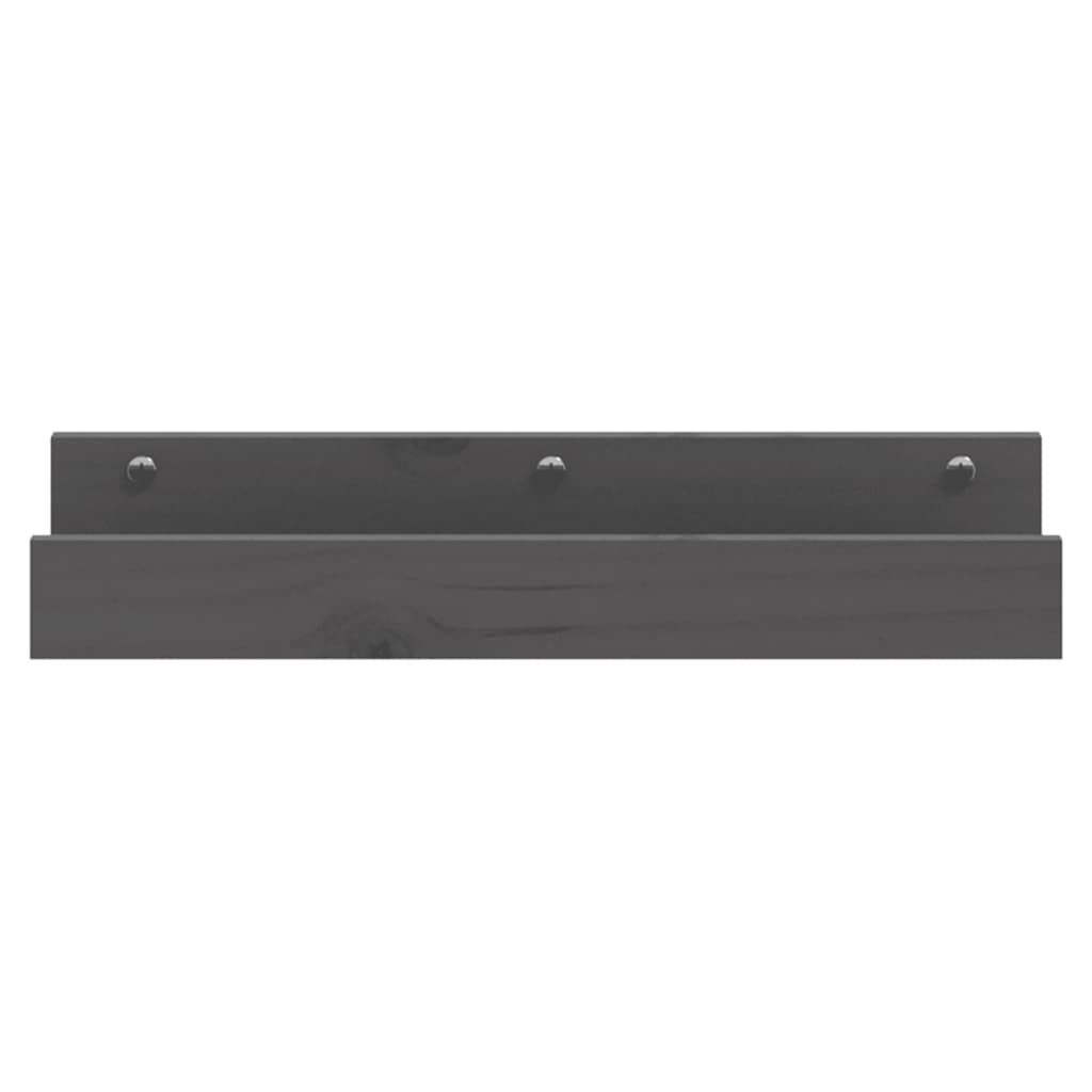 Seinähyllyt 2 kpl harmaa 50x12x9 cm täysi mänty - Sisustajankoti.fi