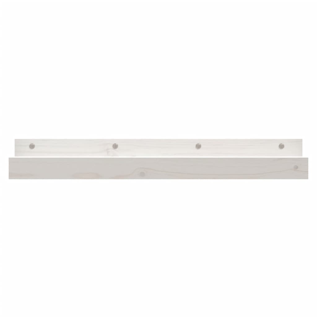 Seinähyllyt 2 kpl valkoinen 80x12x9 cm täysi mänty - Sisustajankoti.fi