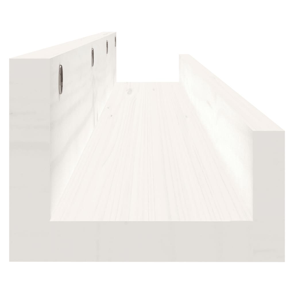 Seinähyllyt 2 kpl valkoinen 80x12x9 cm täysi mänty - Sisustajankoti.fi