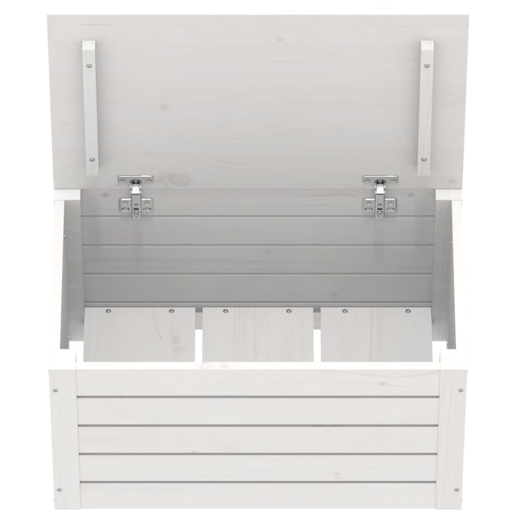 Säilytyslaatikko valkoinen 59,5x36,5x33 cm täysi mänty - Sisustajankoti.fi