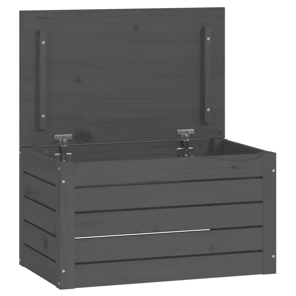 Säilytyslaatikko harmaa 59,5x36,5x33 cm täysi mänty - Sisustajankoti.fi