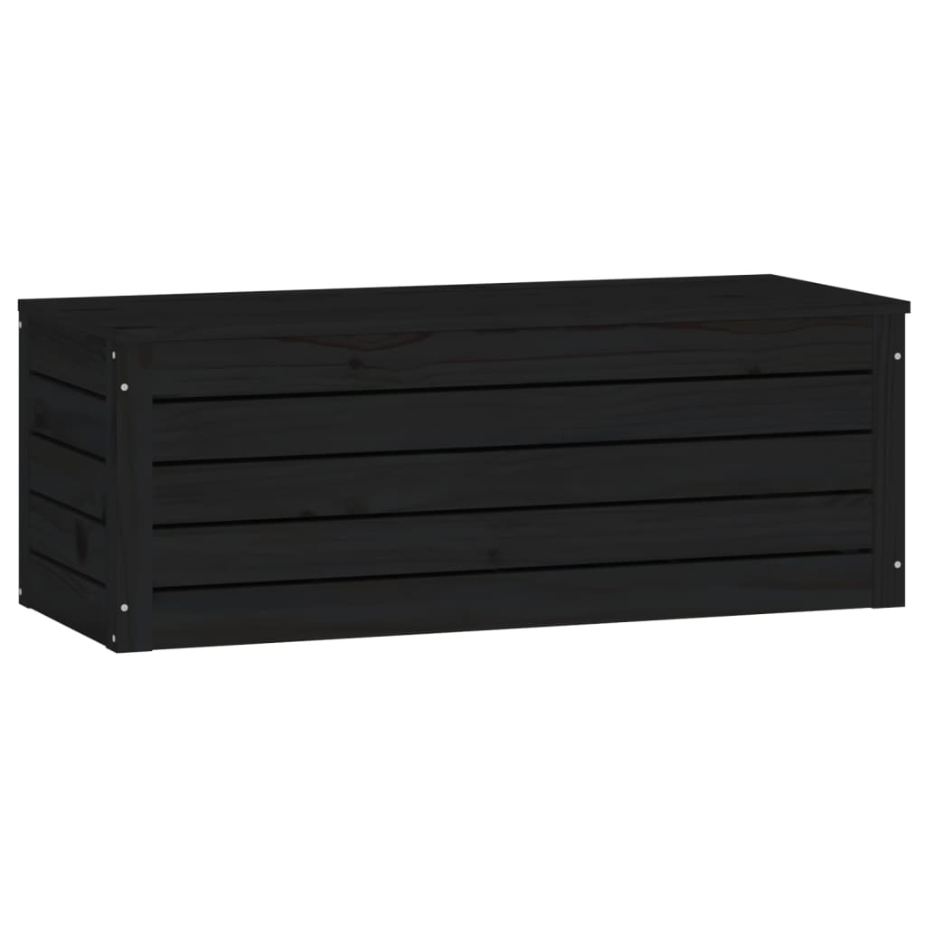 Säilytyslaatikko musta 89x36,5x33 cm täysi mänty - Sisustajankoti.fi
