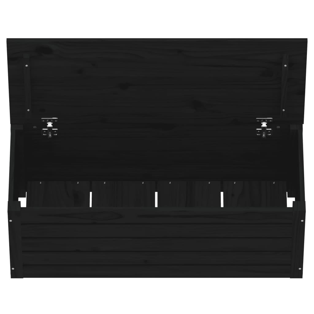 Säilytyslaatikko musta 89x36,5x33 cm täysi mänty - Sisustajankoti.fi