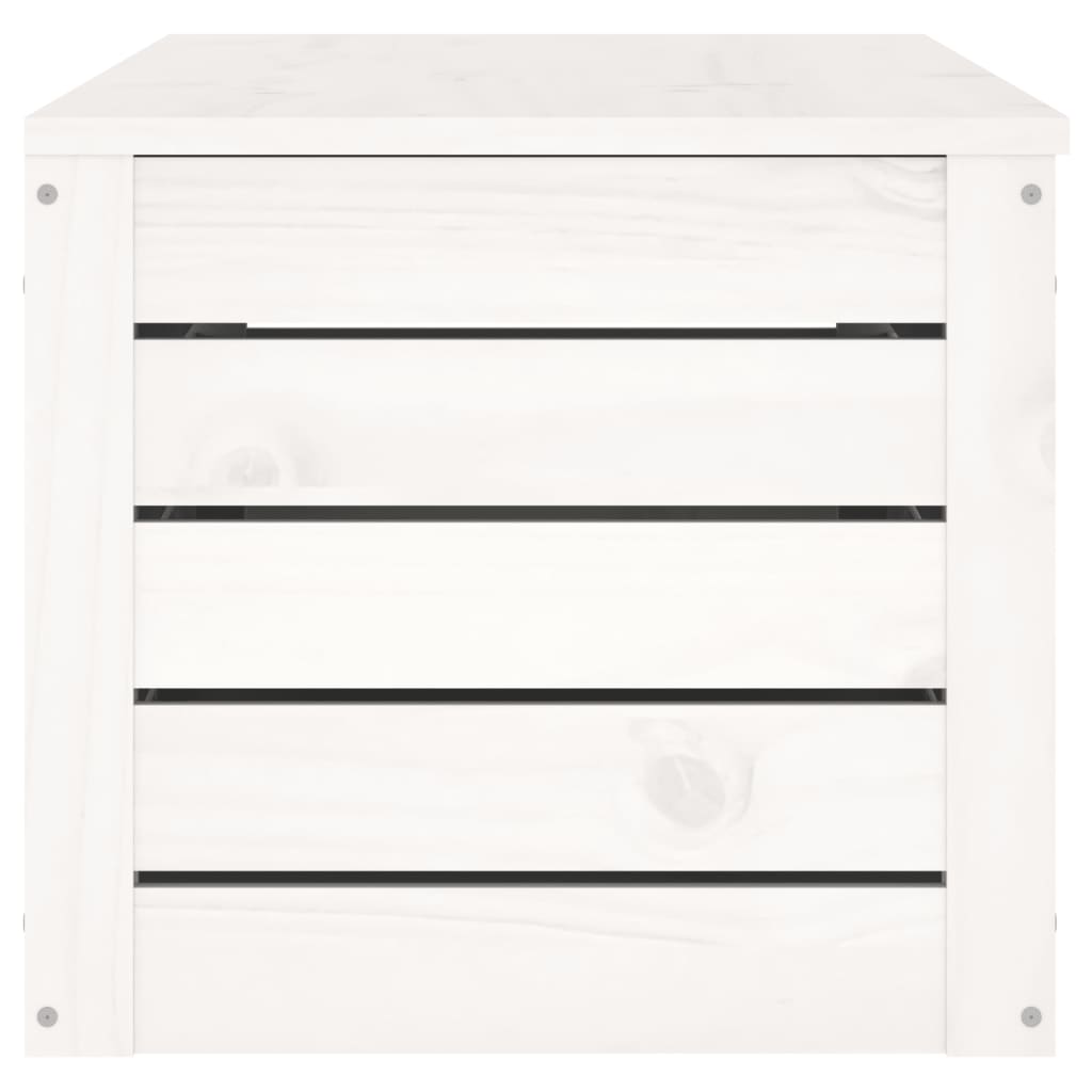 Säilytyslaatikko valkoinen 109x36,5x33 cm täysi mänty - Sisustajankoti.fi