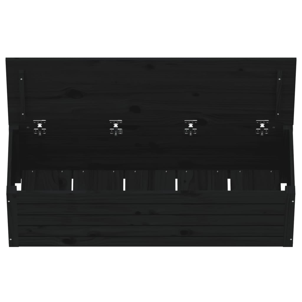 Säilytyslaatikko musta 109x36,5x33 cm täysi mänty - Sisustajankoti.fi