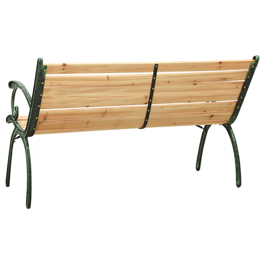 Puutarhapenkki 116 cm valurauta ja täysi kuusi - Sisustajankoti.fi