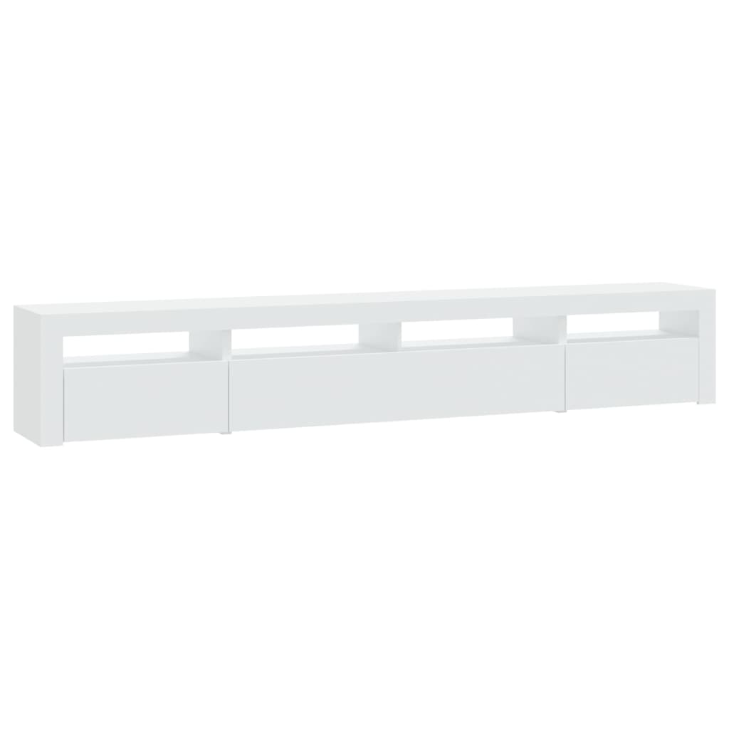TV-taso LED-valoilla valkoinen 240x35x40 cm - Sisustajankoti.fi