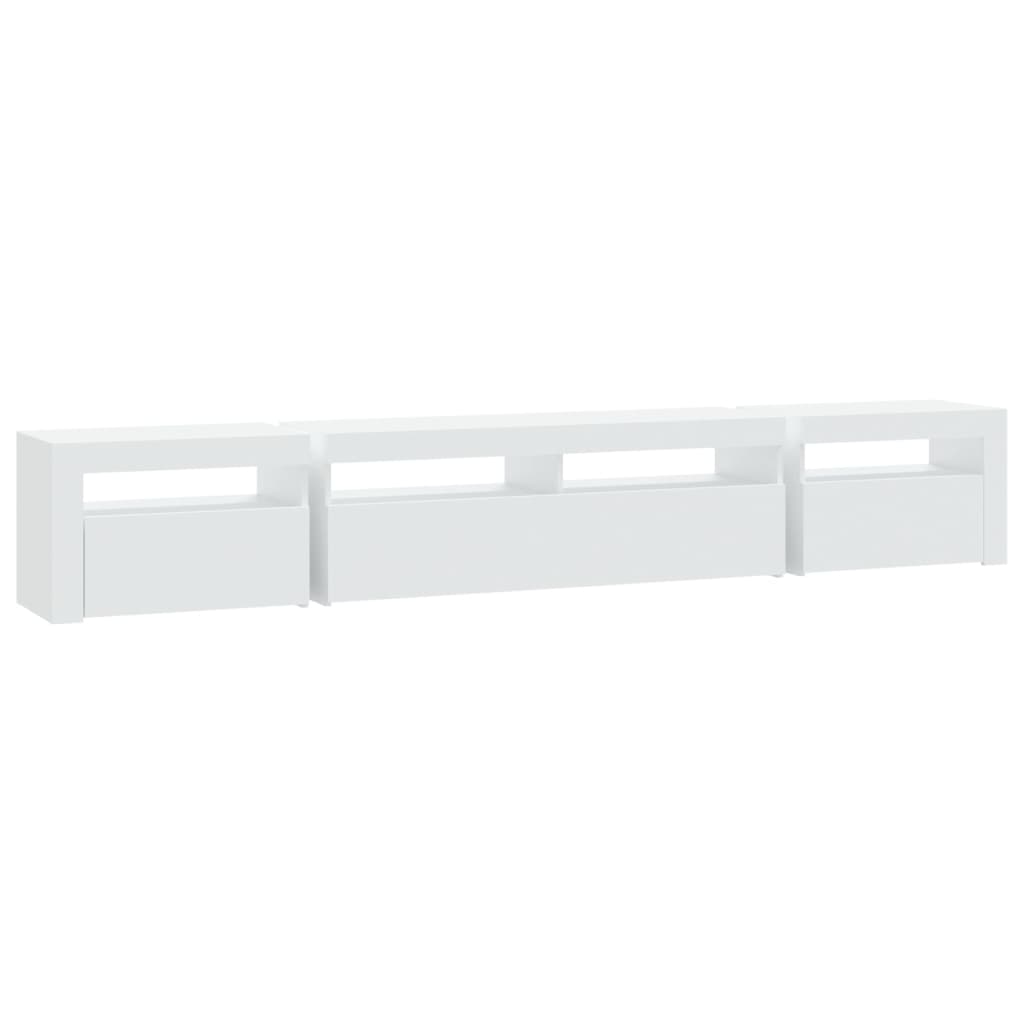 TV-taso LED-valoilla valkoinen 240x35x40 cm - Sisustajankoti.fi