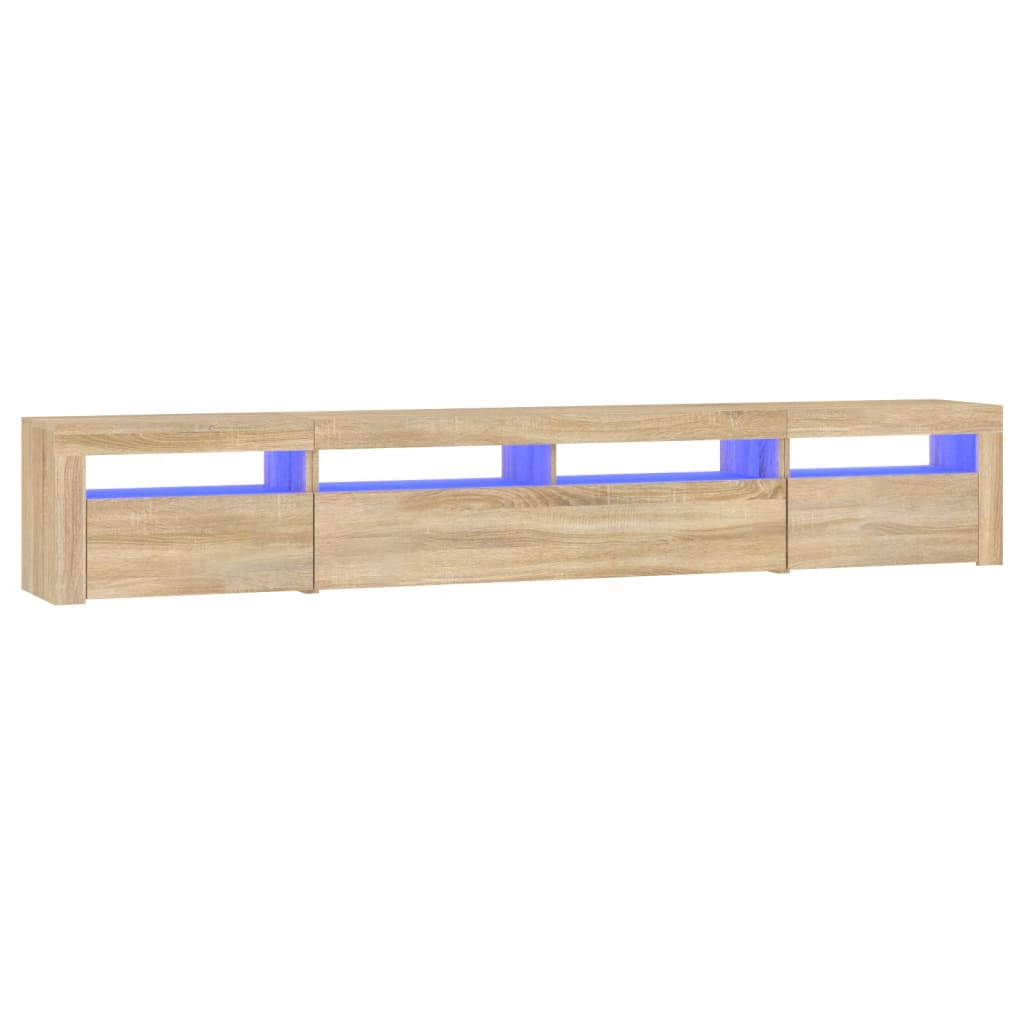 TV-taso LED-valoilla Sonoma-tammi 240x35x40 cm - Sisustajankoti.fi
