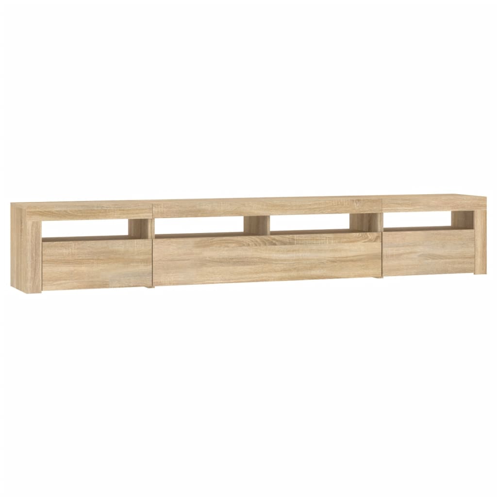 TV-taso LED-valoilla Sonoma-tammi 240x35x40 cm - Sisustajankoti.fi