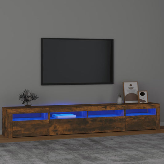 TV-taso LED-valoilla savutammi 240x35x40 cm - Sisustajankoti.fi