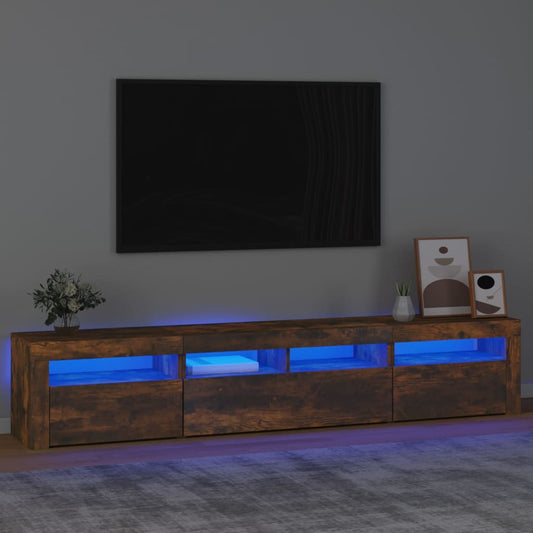 TV-taso LED-valoilla savutammi 210x35x40 cm - Sisustajankoti.fi