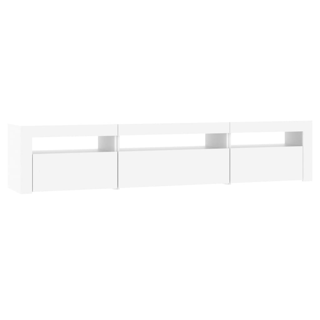 TV-taso LED-valoilla valkoinen 195x35x40 cm - Sisustajankoti.fi