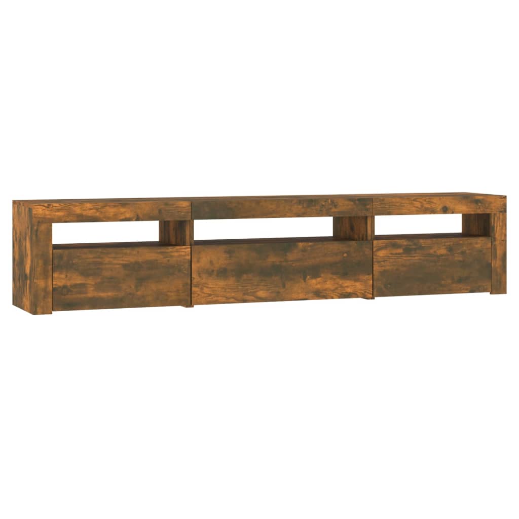 TV-taso LED-valoilla savutammi 195x35x40 cm - Sisustajankoti.fi