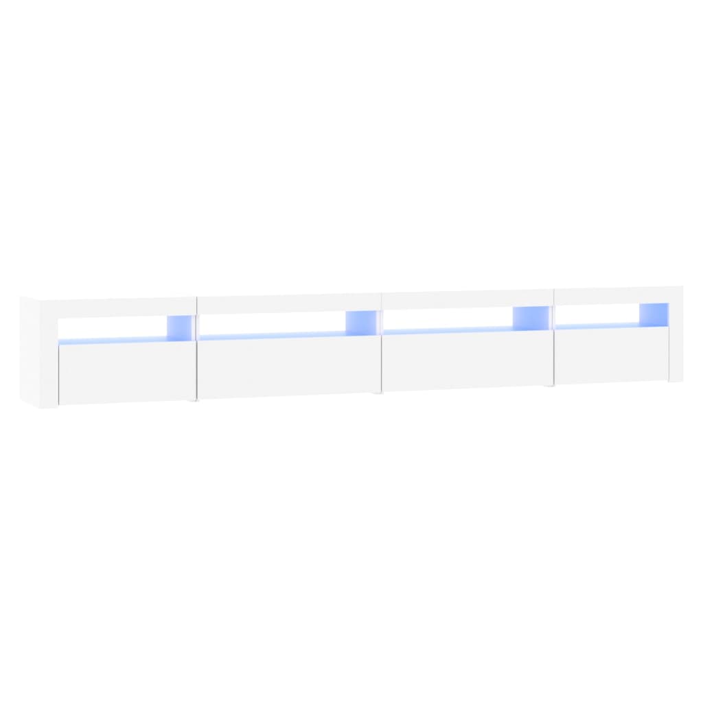 TV-taso LED-valoilla valkoinen 270x35x40 cm - Sisustajankoti.fi