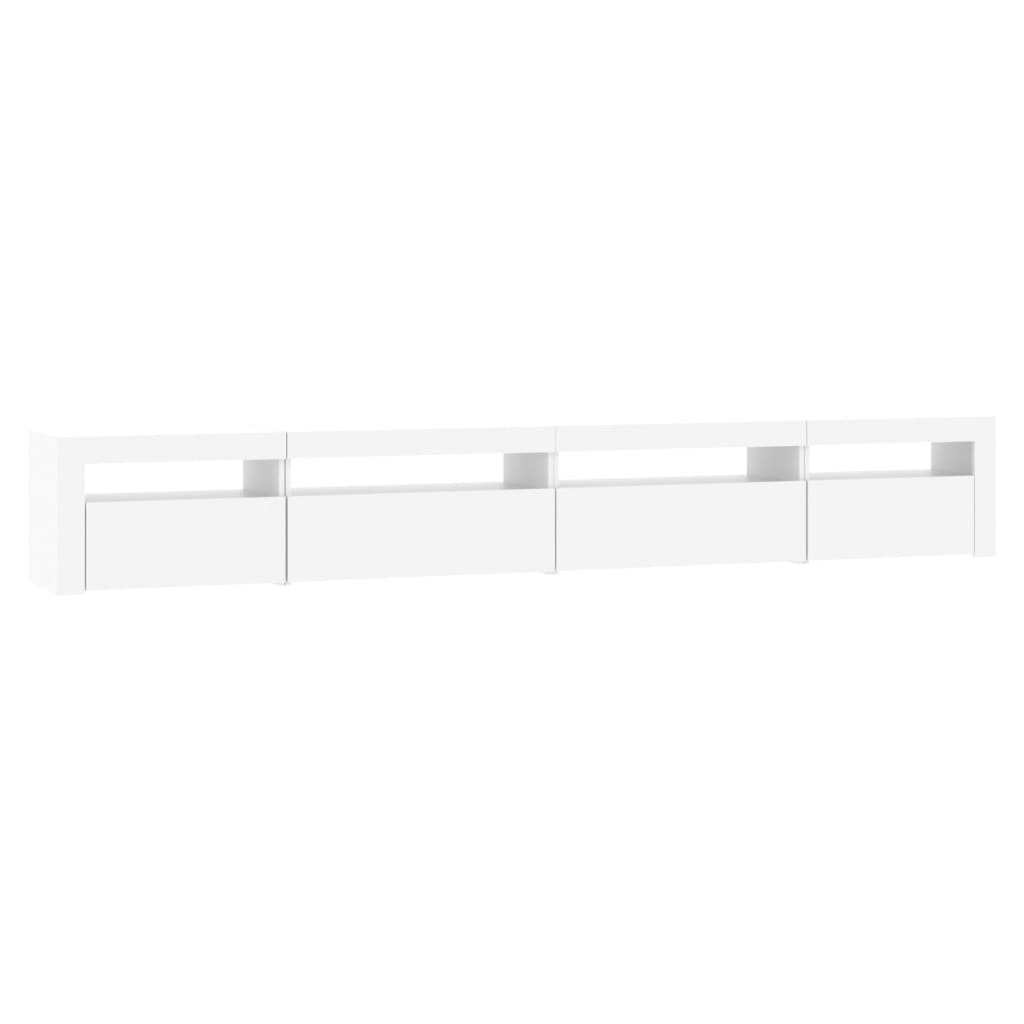 TV-taso LED-valoilla valkoinen 270x35x40 cm - Sisustajankoti.fi