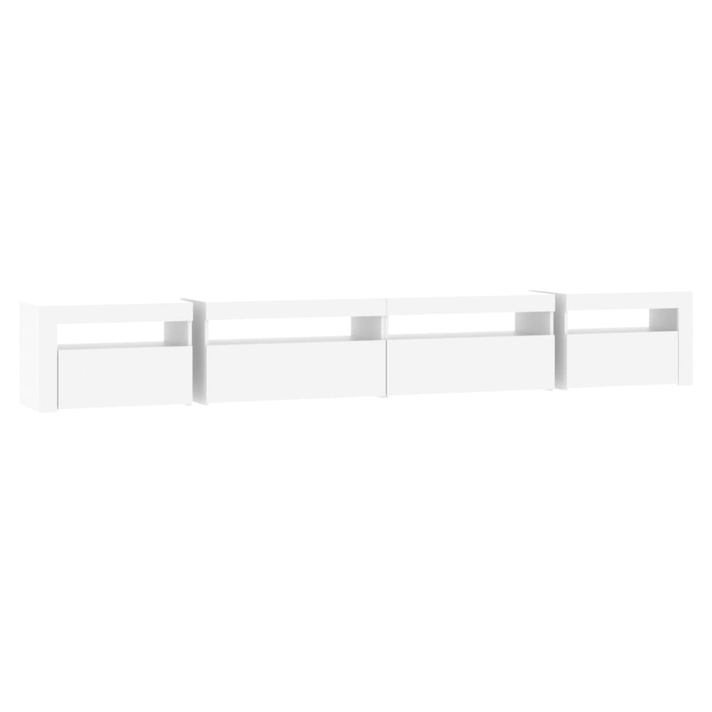 TV-taso LED-valoilla valkoinen 270x35x40 cm - Sisustajankoti.fi