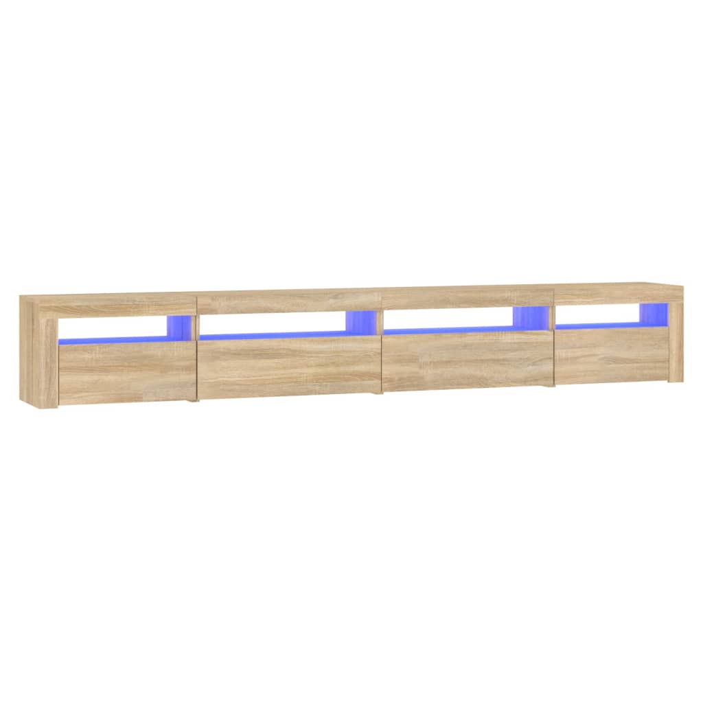 TV-taso LED-valoilla Sonoma-tammi 270x35x40 cm - Sisustajankoti.fi