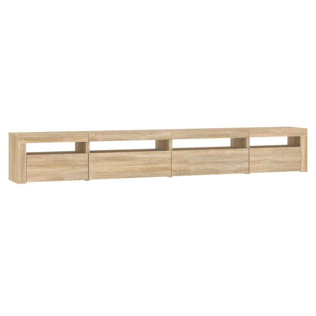TV-taso LED-valoilla Sonoma-tammi 270x35x40 cm - Sisustajankoti.fi
