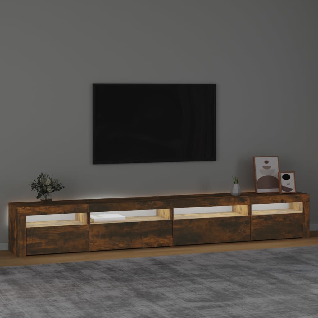 TV-taso LED-valoilla savutammi 270x35x40 cm - Sisustajankoti.fi