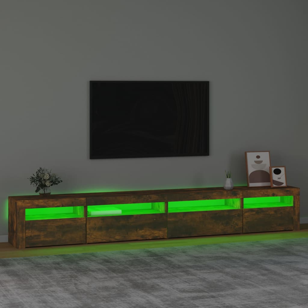 TV-taso LED-valoilla savutammi 270x35x40 cm - Sisustajankoti.fi