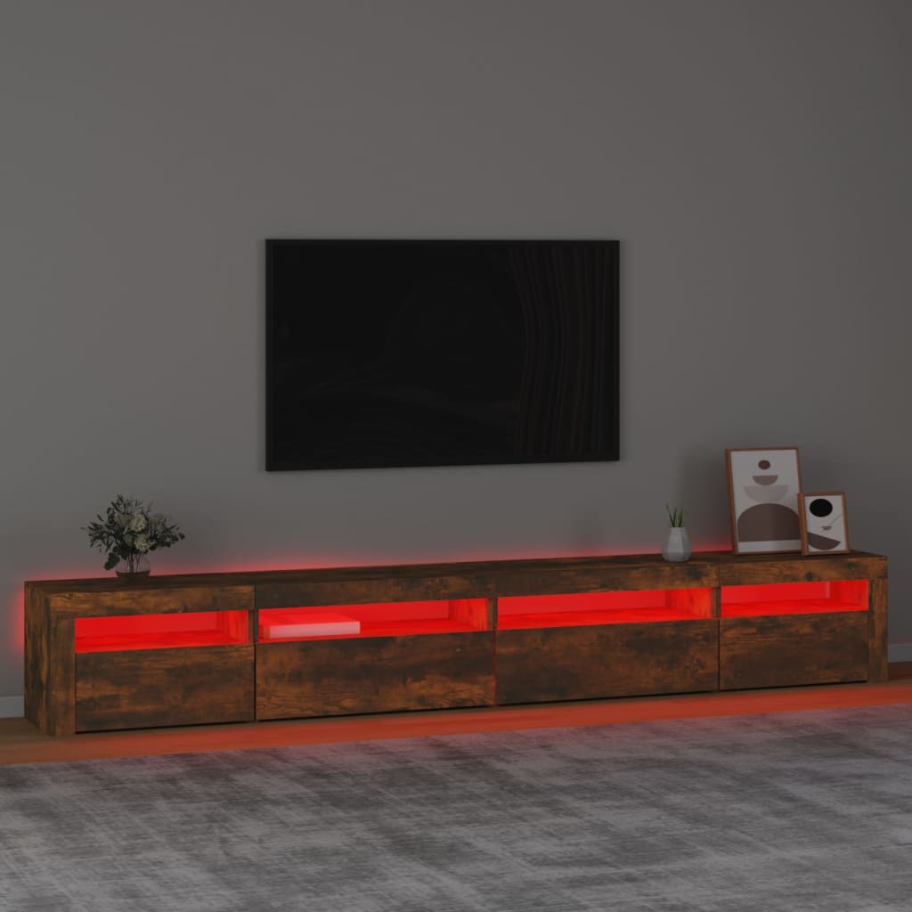 TV-taso LED-valoilla savutammi 270x35x40 cm - Sisustajankoti.fi