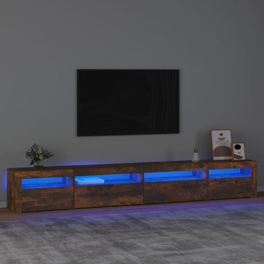 TV-taso LED-valoilla savutammi 270x35x40 cm - Sisustajankoti.fi