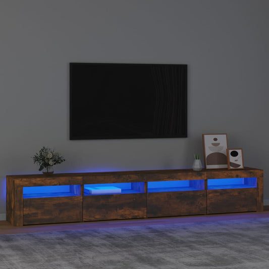 TV-taso LED-valoilla savutammi 240x35x40 cm - Sisustajankoti.fi