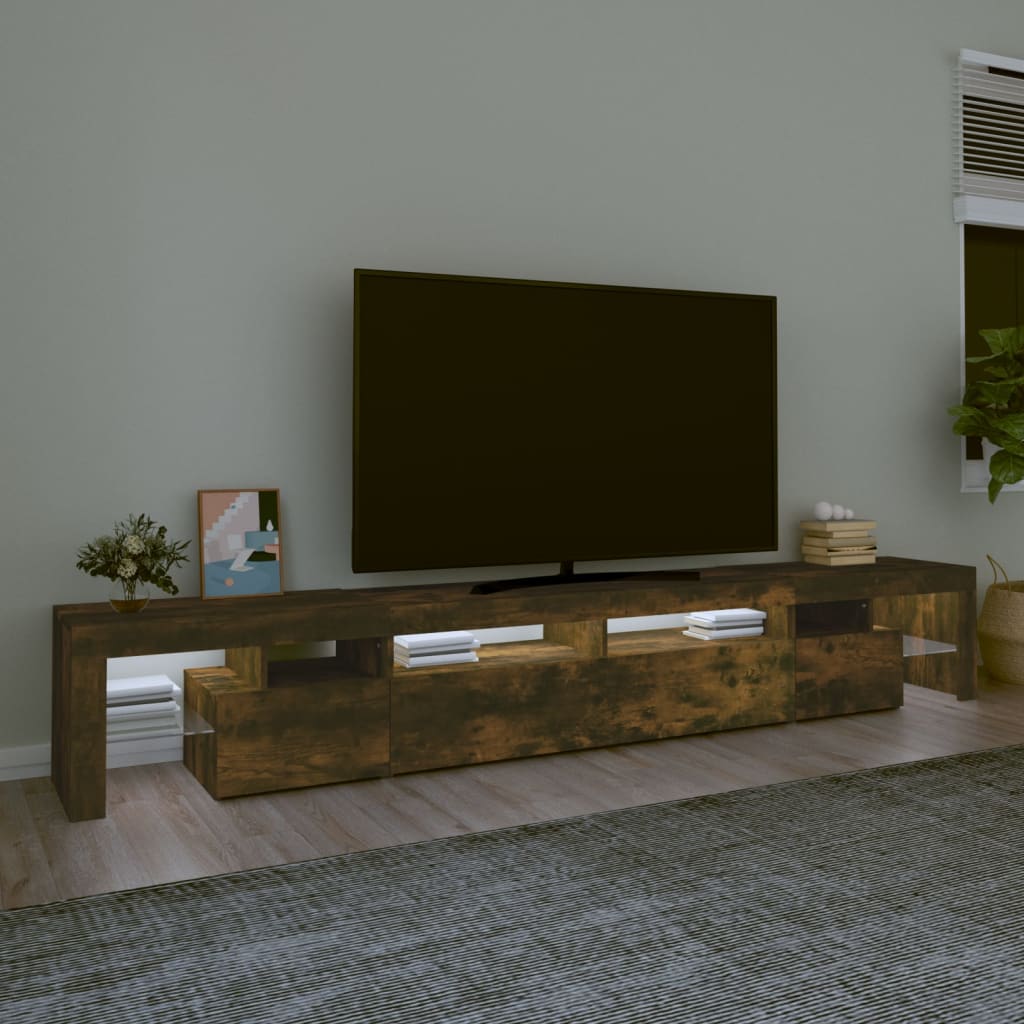 TV-taso LED-valoilla savutammi 260x36,5x40 cm - Sisustajankoti.fi