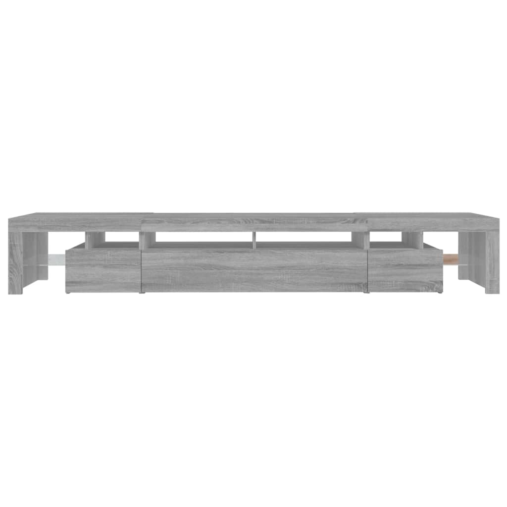 TV-taso LED-valoilla harmaa Sonoma 260x36,5x40 cm - Sisustajankoti.fi