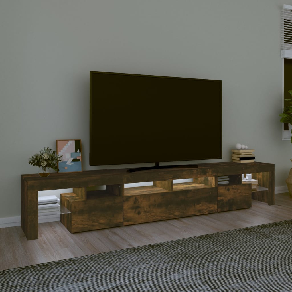 TV-taso LED-valoilla savutammi 230x36,5x40 cm - Sisustajankoti.fi