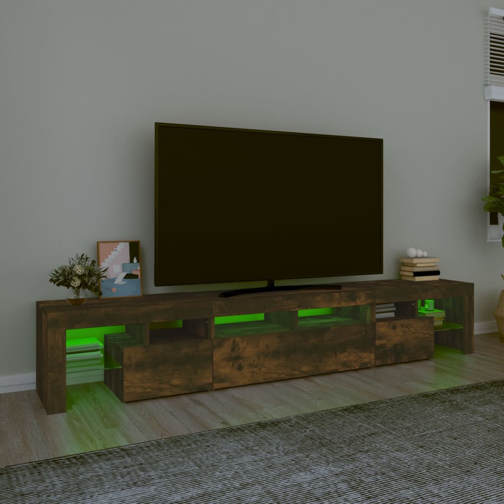 TV-taso LED-valoilla savutammi 230x36,5x40 cm - Sisustajankoti.fi