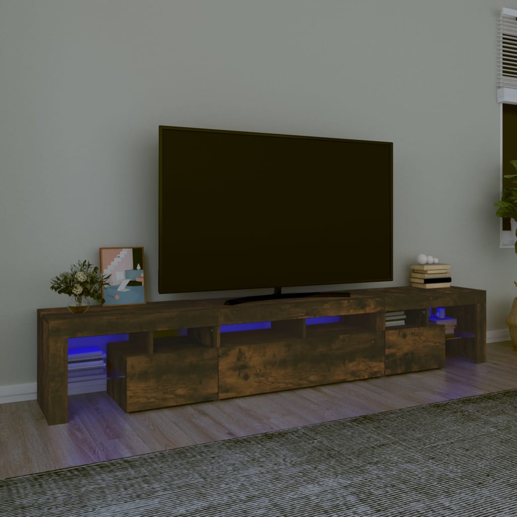 TV-taso LED-valoilla savutammi 230x36,5x40 cm - Sisustajankoti.fi