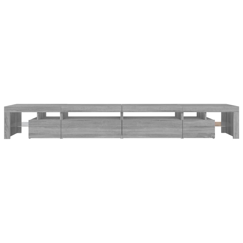 TV-taso LED-valoilla harmaa Sonoma 290x36,5x40 cm - Sisustajankoti.fi