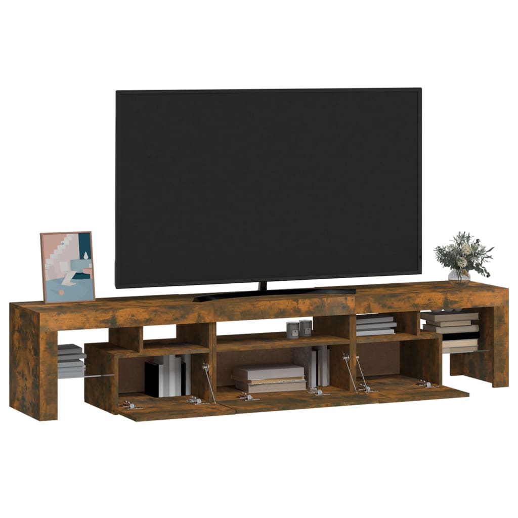 TV-taso LED-valoilla savutammi 200x36,5x40 cm - Sisustajankoti.fi