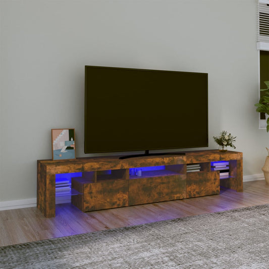 TV-taso LED-valoilla savutammi 200x36,5x40 cm - Sisustajankoti.fi