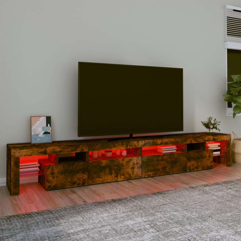 TV-taso LED-valoilla savutammi 280x36,5x40 cm - Sisustajankoti.fi