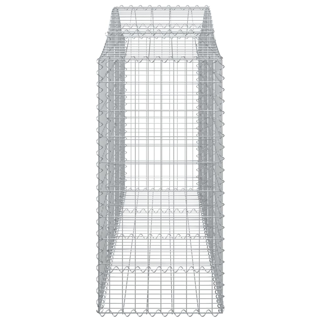 Kaareva kivikori 200x50x100/120 cm galvanoitu rauta - Sisustajankoti.fi