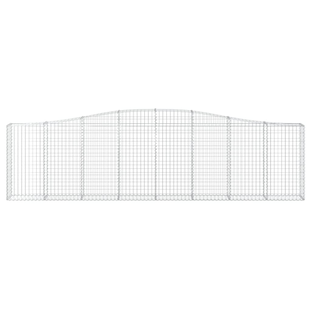 Kaareva kivikori 400x30x100/120 cm galvanoitu rauta - Sisustajankoti.fi