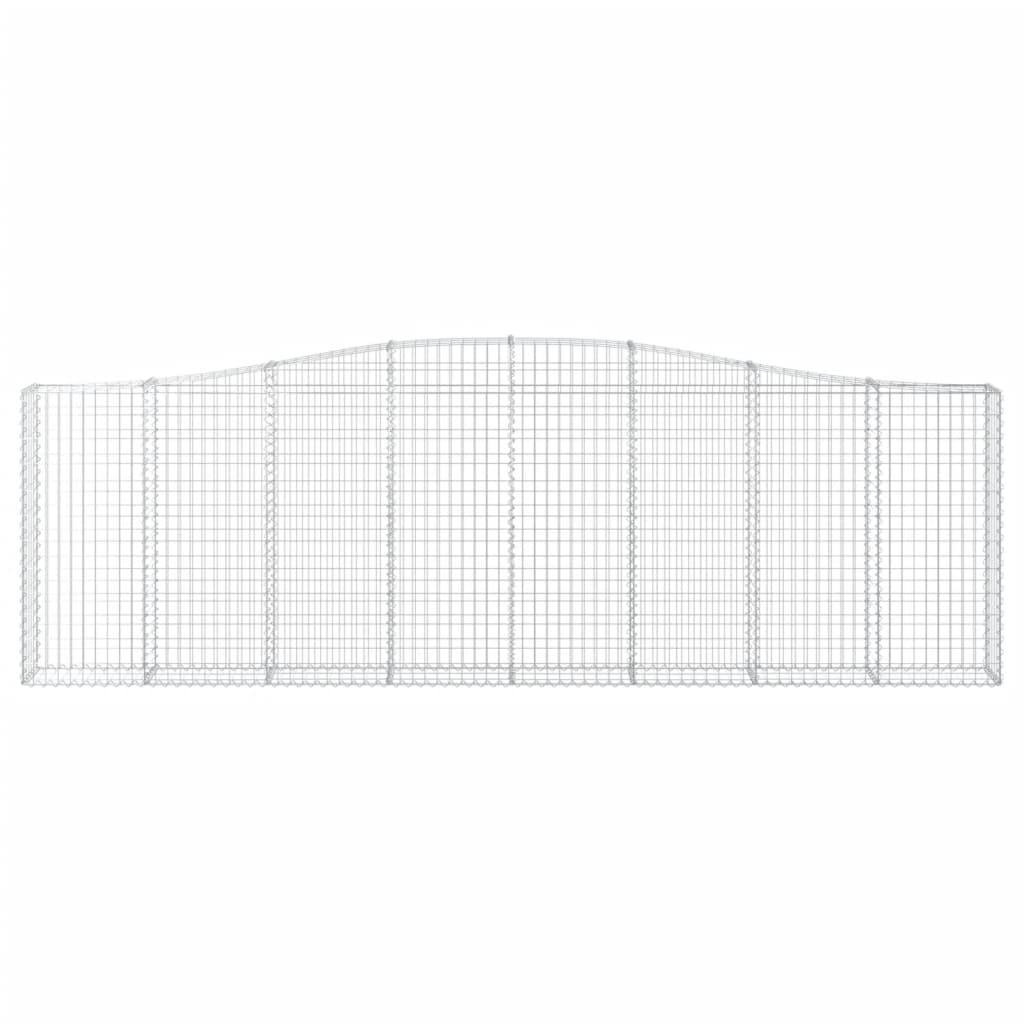 Kaareva kivikori 400x30x120/140 cm galvanoitu rauta - Sisustajankoti.fi