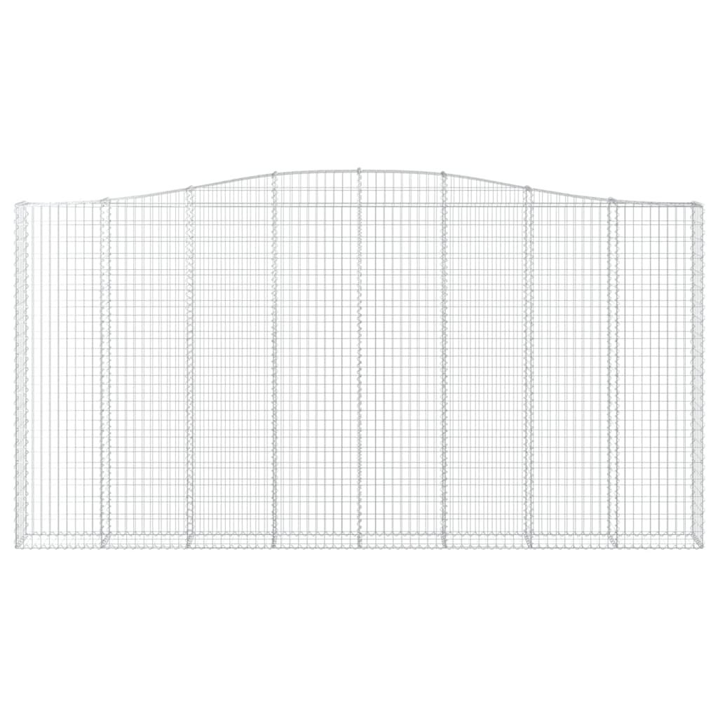 Kaareva kivikori 400x30x200/220 cm galvanoitu rauta - Sisustajankoti.fi