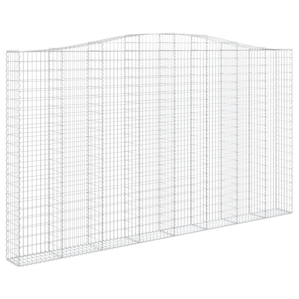 Kaareva kivikori 400x30x220/240 cm galvanoitu rauta - Sisustajankoti.fi